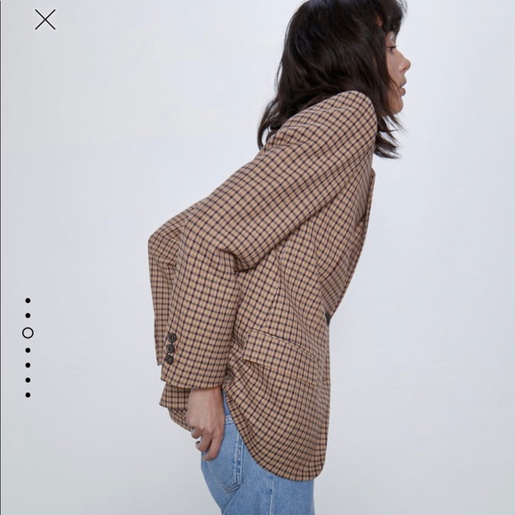 Zara Oversized Plaid Blazer - Picture 8 of 11